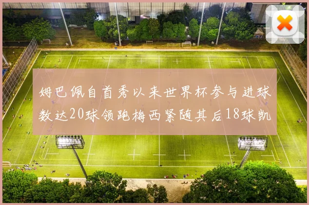 姆巴佩自首秀以来世界杯参与进球数达20球领跑梅西紧随其后18球凯恩则有13球